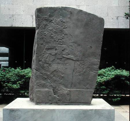 The Stela of La Mojarra, stela 1, late preclassic period, AD c.143-156, Veracruz, Mexico od Pre-Columbian