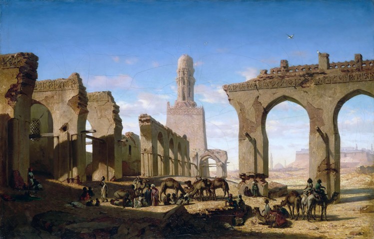Ruins of the Al-Hakim Mosque in Cairo od Prosper Marilhat