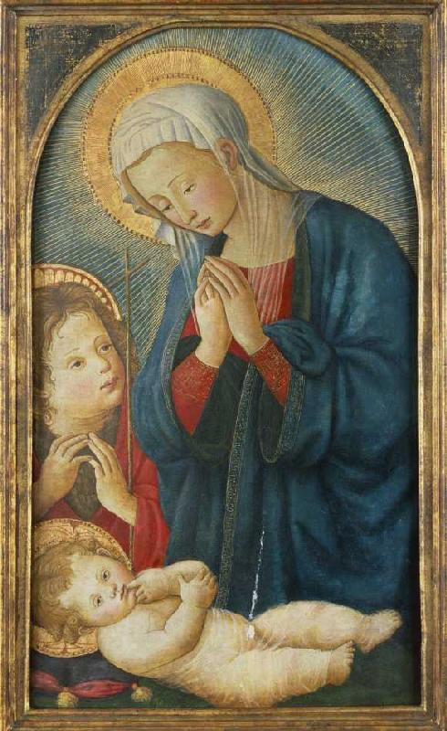 Madonna mit Kind und Johannes dem Täufer. od Pseudo Pier Francesco Fiorentino