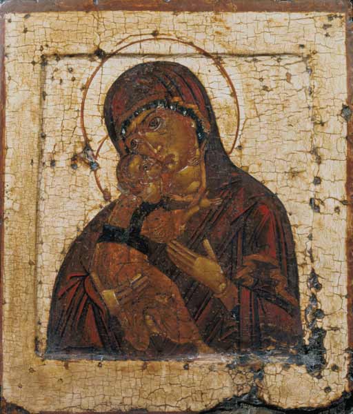The Mother of God of Vladimir, Russian icon od Pskov school