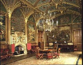 Eastnor Castle, Herefordshire: the drawing room, with furniture designed