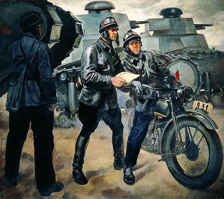 Tank Men, 1928 (oil on canvas) od Pyotr Mitrofanovich Shukhmin