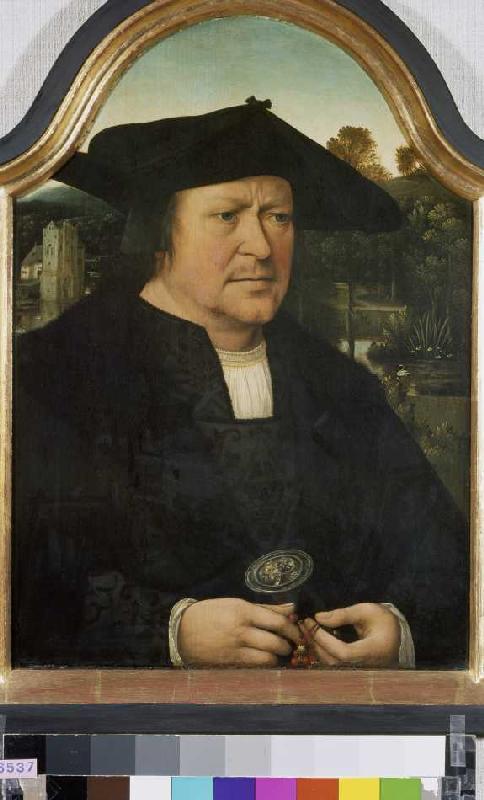 Portrait of an unknown man with a rosary. od Quinten Massys