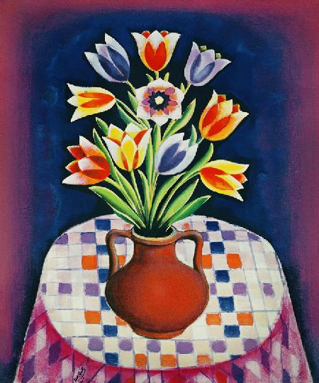 Still life with Flowers, 1967 (oil on canvas) 