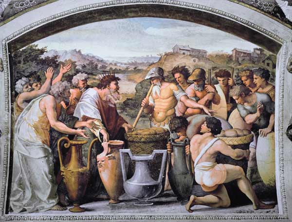 Raphael /Abraham and Melchizedek /c.1515 od (Raffael) Raffaello Santi
