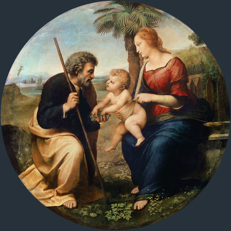 The Holy Family with the palm od (Raffael) Raffaello Santi