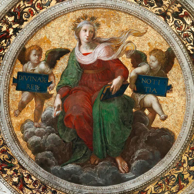The theology (detail) part of blanket of the Stanza della Segnatura od (Raffael) Raffaello Santi
