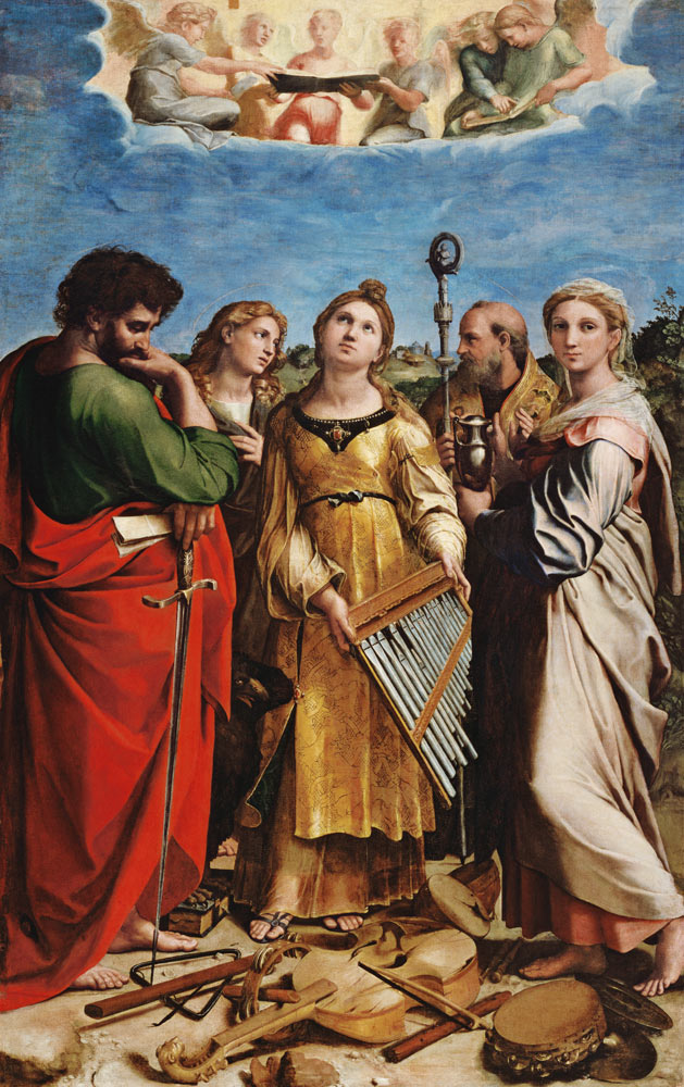 Holy Cäcilie with saints od (Raffael) Raffaello Santi