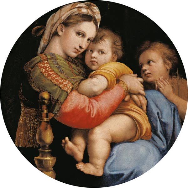 Madonna della Sedia (Tondo) od (Raffael) Raffaello Santi