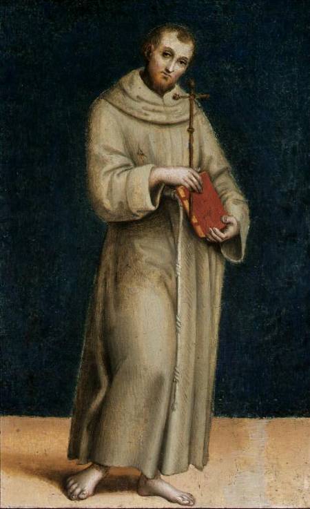 St. Francis of Assisi from the Colonna Altarpiece od (Raffael) Raffaello Santi