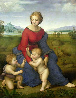 Madonna in the Meadow, 1505 or 1506 (panel) od (Raffael) Raffaello Santi