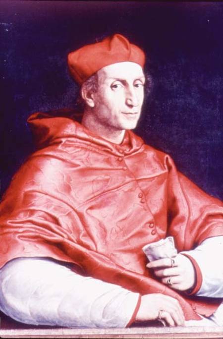 Portrait of Cardinal Dovizzi de Bibbiena (1470-1520) od (Raffael) Raffaello Santi