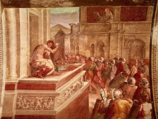Raphael / David and Bathsheba / Fresco od (Raffael) Raffaello Santi