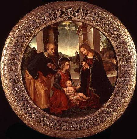 The Holy Family with an Angel od (Raffaelo del Garbo) Capponi