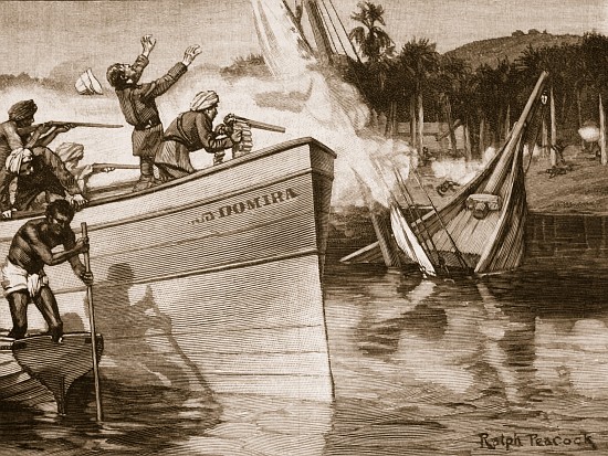 Maguires attack on the slave dhows od Ralph Peacock