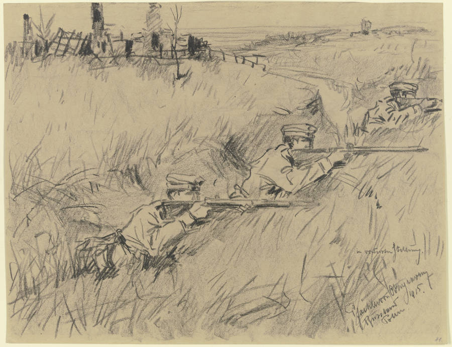 Soldaten in vorderster Stellung in Russisch-Polen od Reinhard Pfaehler von Othegraven
