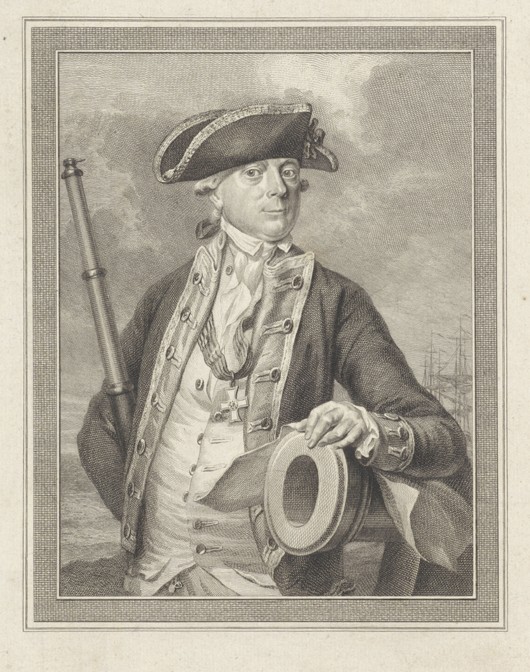 Admiral Jan Hendrik van Kinsbergen (1735-1819), Count of Doggersbank od Reinier Vinkeles