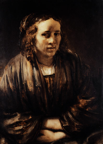 Portrait of the Hendrickje lout. od Rembrandt van Rijn