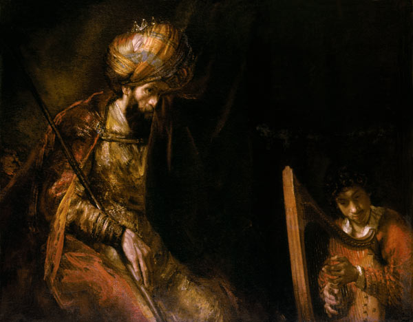 David plays in front of Saul od Rembrandt van Rijn