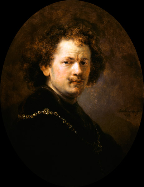 Self-portrait with an entblösstem head od Rembrandt van Rijn