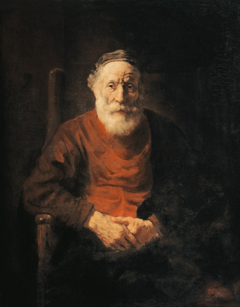 Portrait of an old man in a red gown. od Rembrandt van Rijn
