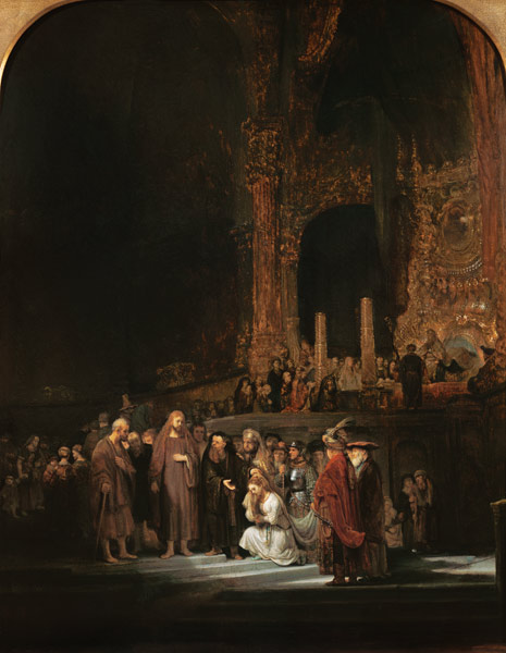 Rembrandt / Christ and the Adultress od Rembrandt van Rijn
