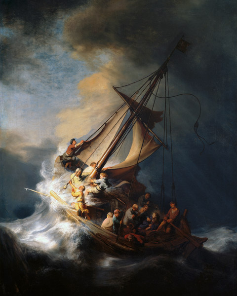 Christ in the storm on the lake Genezareth od Rembrandt van Rijn