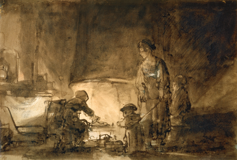 The Kitchen in Rembrandt's House od Rembrandt van Rijn