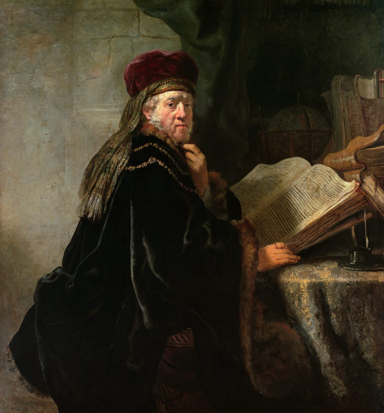 Rembrandt, Gelehrter im Studierzimmer od Rembrandt van Rijn