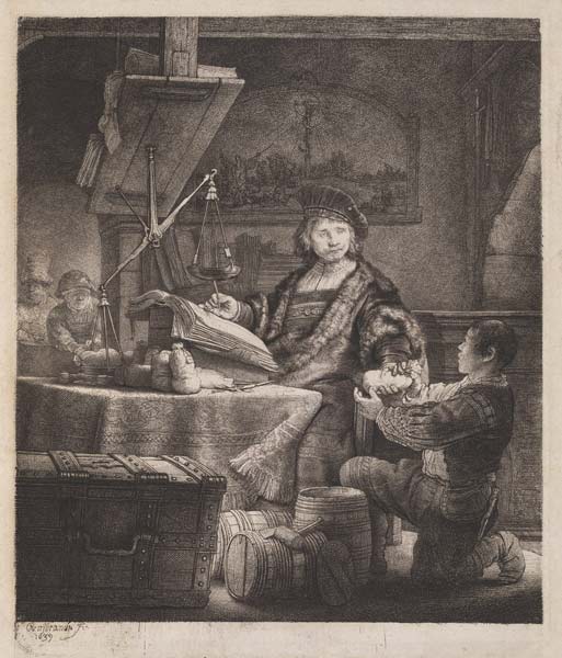 Jan Uytenbogaert, the Goldweigher od Rembrandt van Rijn