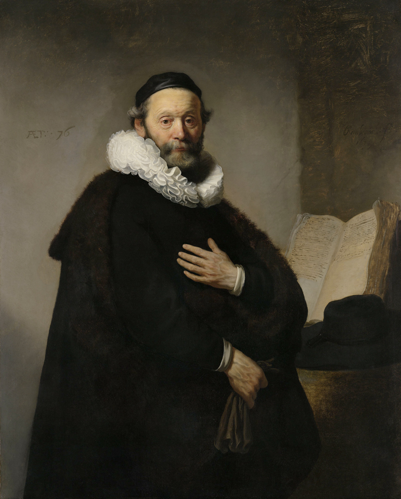 Portrait of Remonstrant Minister Johannes Wtenbogaert od Rembrandt van Rijn