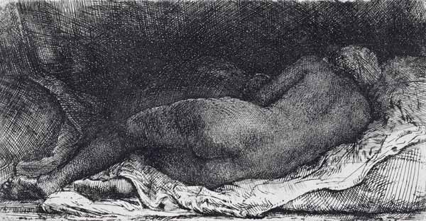 Negress Lying Down od Rembrandt van Rijn