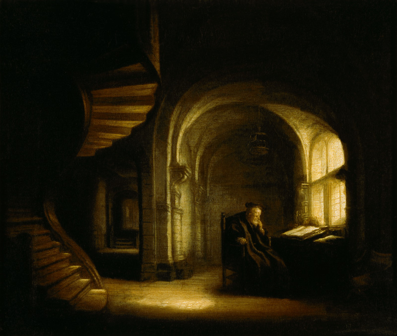 Philosopher with an Open Book od Rembrandt van Rijn