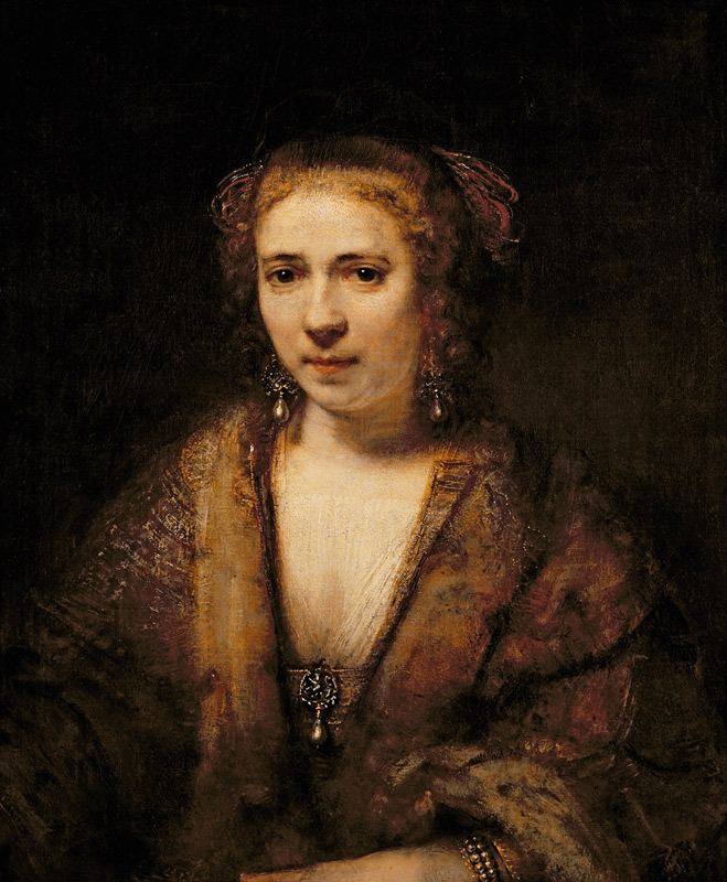 Portrait of Hendrikje Stoffels (1625-63) (oil on canvas) od Rembrandt van Rijn
