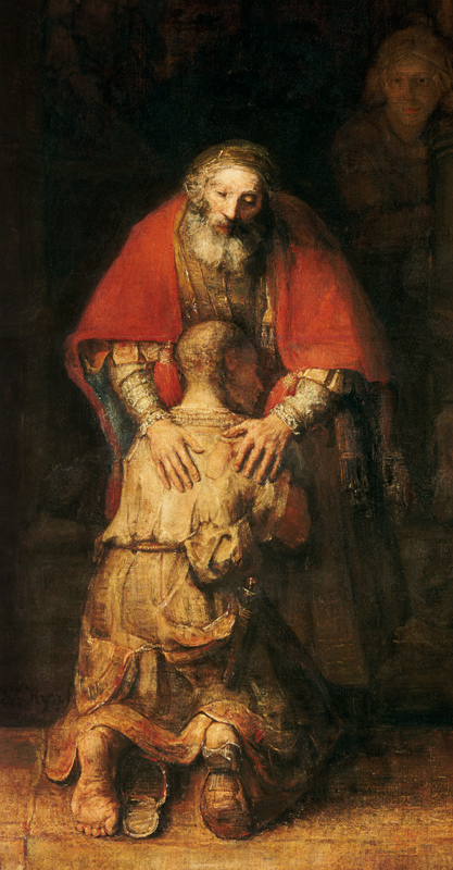 Return of the Prodigal Son (detail) od Rembrandt van Rijn