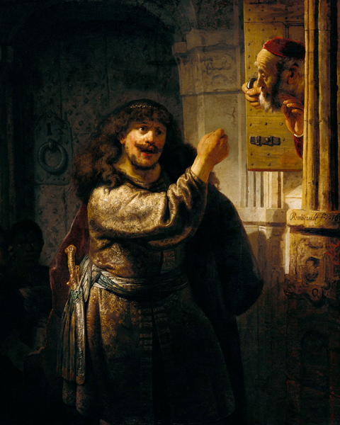 Samson threatened his father-in-law od Rembrandt van Rijn