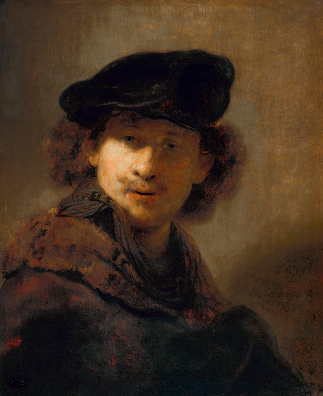 Self-Portrait with Velvet Beret od Rembrandt van Rijn