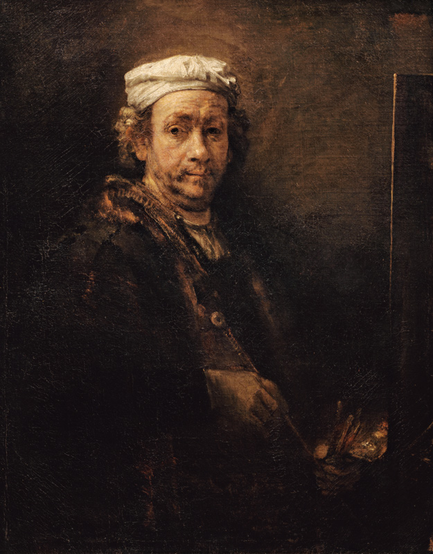 Rembrandt, Selbstbildnis vor Staffelei od Rembrandt van Rijn