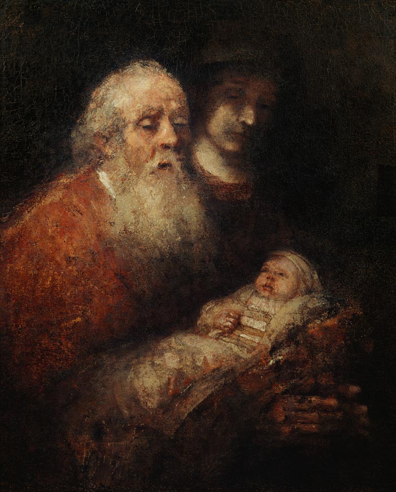 Rembrandt, Simeon mit Jesusknabe od Rembrandt van Rijn