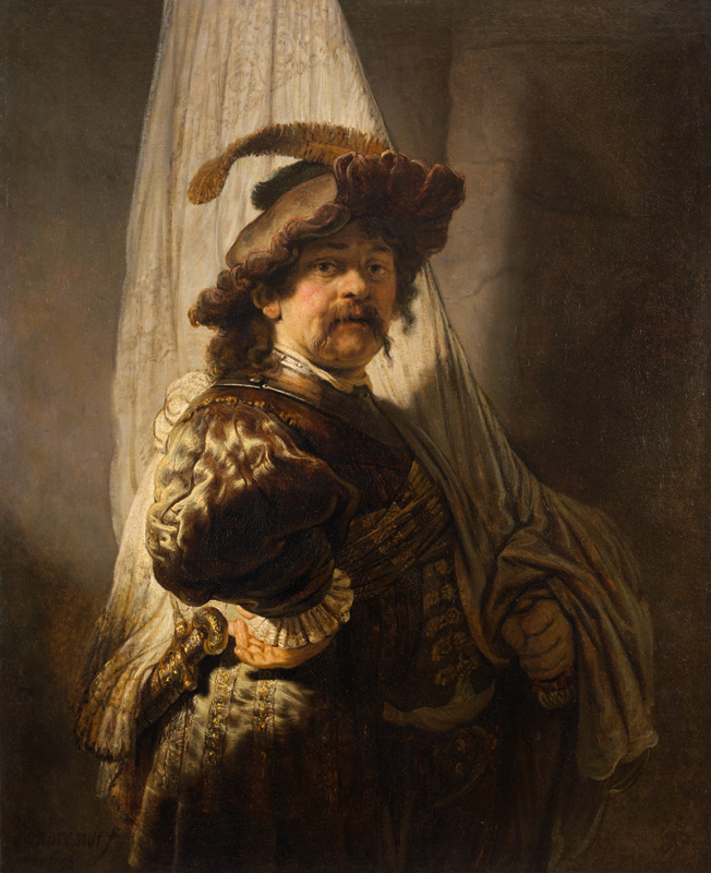 The Standard-Bearer (Der Fahnenträger) od Rembrandt van Rijn