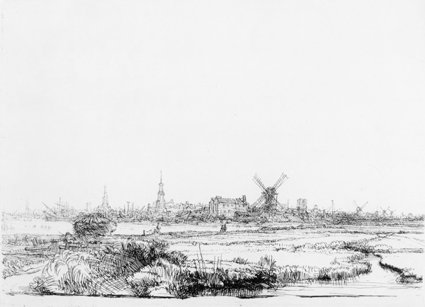 View of Amsterdam, c.1640 od Rembrandt van Rijn