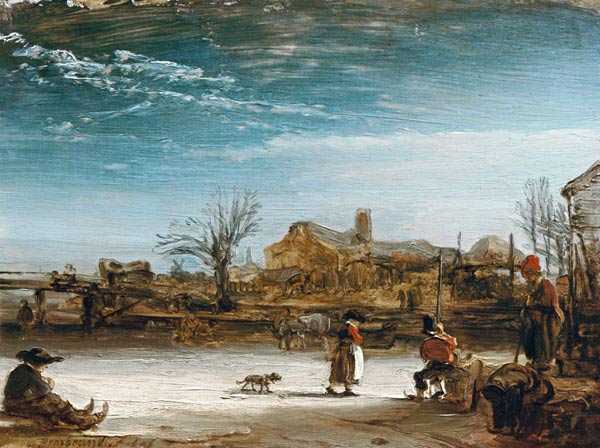 Winter landscape od Rembrandt van Rijn