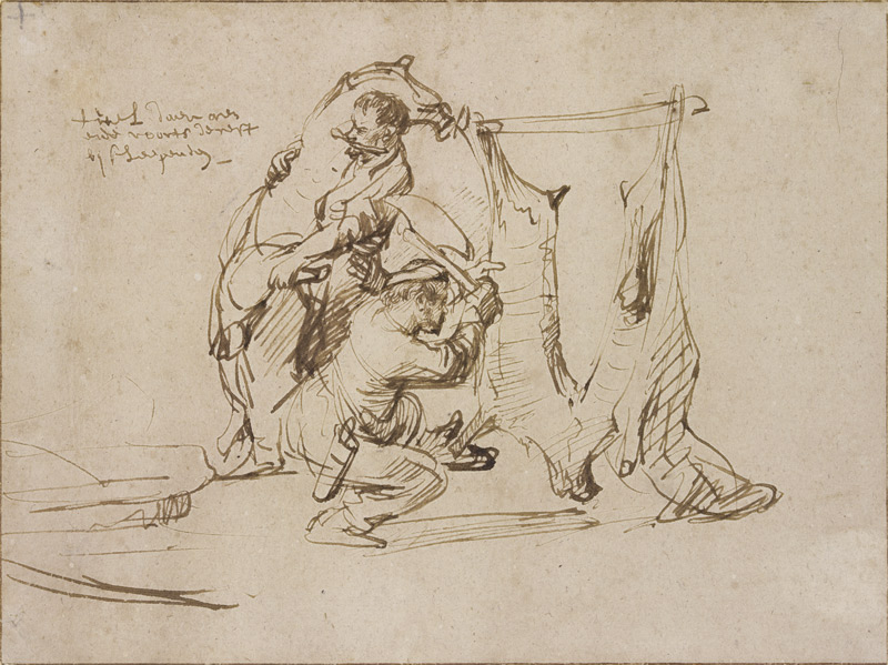 Two butchers od Rembrandt van Rijn