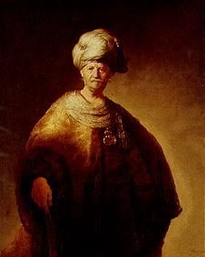 Portrait of a distinguished man from the middle east od Rembrandt van Rijn