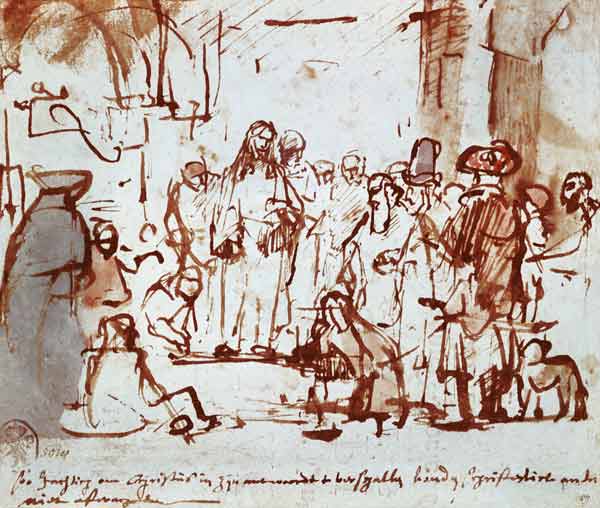 Christ and the adulteress od Rembrandt van Rijn