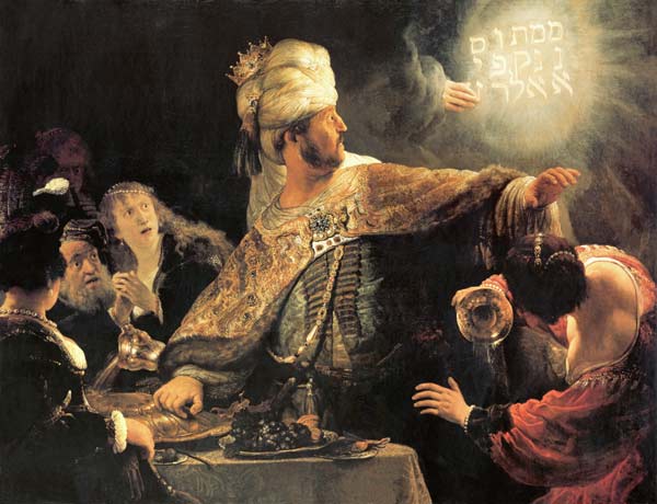 The feast of the Belshazzar od Rembrandt van Rijn