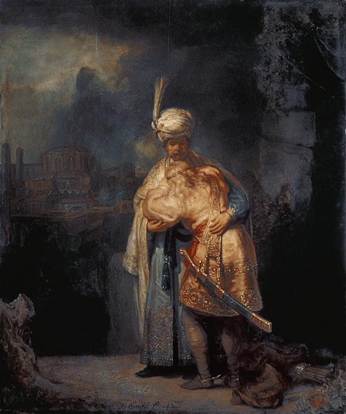 David's Farewell to Jonathan od Rembrandt van Rijn