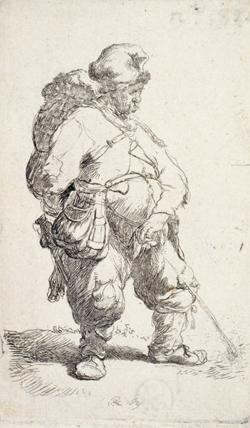 Der pissende Mann od Rembrandt van Rijn