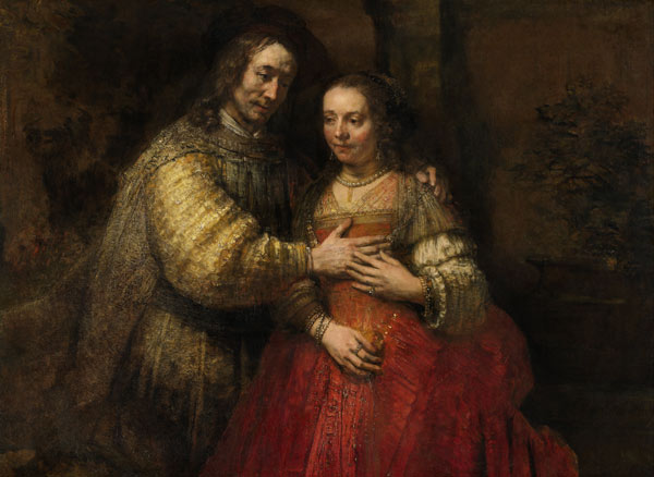 The bride and bridegroom od Rembrandt van Rijn