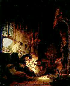 The family of the carpenter Joseph (or: The Holy Family) od Rembrandt van Rijn